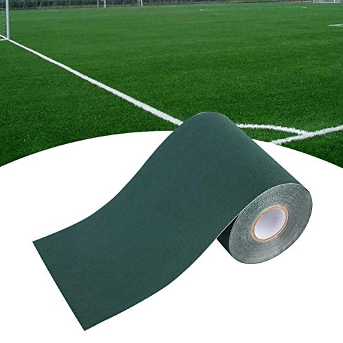 Cinta de Césped Artificial, 5.9in x 32.8ft (15cm x 10m) Cinta de Costura Césped Sintética Autoadhesiva para Unión de Fijación Alfombra de Césped Verde, Alfombra de Césped Falso de Conexión(Verde)