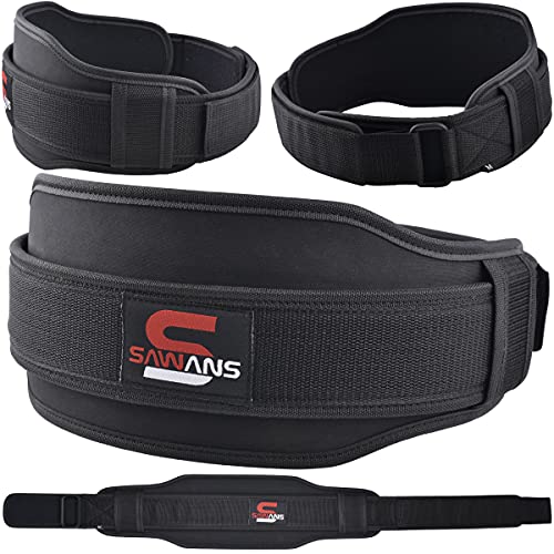 Cinturón de levantamiento pesas gimnasio entrenamiento neopreno doble resistencia 5.5 pulgada cinturón entrenamiento culturismo hombre y mujere soporte levantamiento sentadilla equipo (mediano, negro)