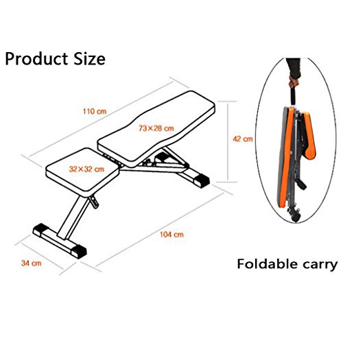 CLING Taburete con Mancuernas,Taburete de Press de banca Profesional Silla supina Multifuncional Profesional