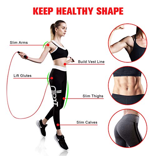 Cocoda Cuerda Saltar, Comba Ajustable Sin Enredos con Rodamientos de Bolas Rápidos, Jump Rope con Asas de Espuma de Suave para Hombre Mujer Adulto HIIT Fitness MMA Boxeo