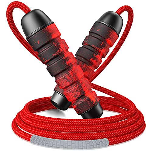 Cocoda Cuerda Saltar, Comba Ajustable Sin Enredos con Rodamientos de Bolas Rápidos, Jump Rope con Asas de Espuma de Suave para Hombre Mujer Adulto HIIT Fitness MMA Boxeo