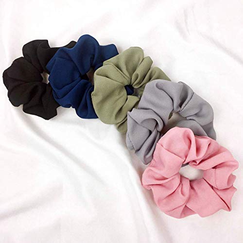 Coleteros de Gasa para Cabello,Coleteros de Tela Color Pastel,Pelo Bandas Scrunchy,Scrunchies Gasa Elástico,Scrunchies de Pelo,Cabello Scrunchies,Lazos Elásticos de Banda Pelo(24pcs) (20pcs)