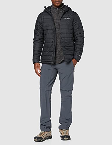 Columbia Powder Lite Hooded , Chaqueta Hombre, Negro (BLACK), M