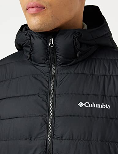 Columbia Powder Lite Hooded , Chaqueta Hombre, Negro (BLACK), M