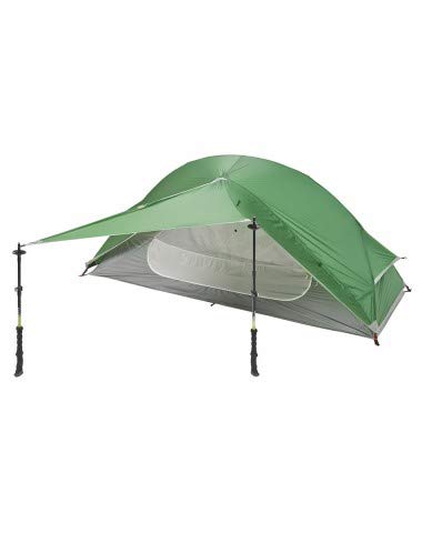 COLUMBUS Tienda de Campaña Ultra 1 XL | Tienda de Campaña Ultraligera para 1 Persona. Impermeable, Compacta, Rápida de Montar y Muy Técnica. Ideal para Travesía - Color Verde - Peso 1,4 kg