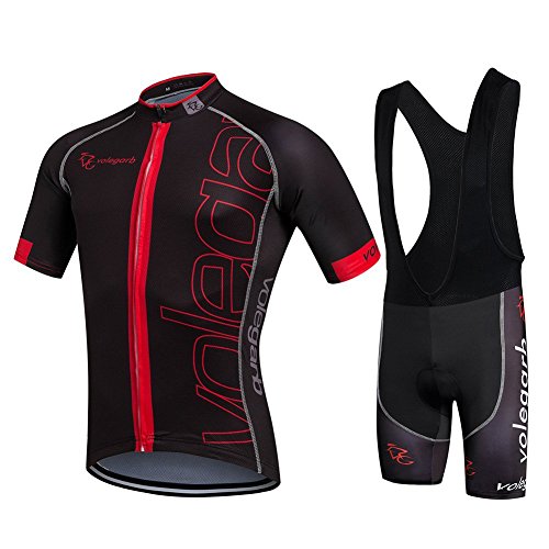 Cornasee Ropa Ciclismo Verano para Hombre Ciclismo Maillot y Culotte Pantalones Cortos (Negro,L)