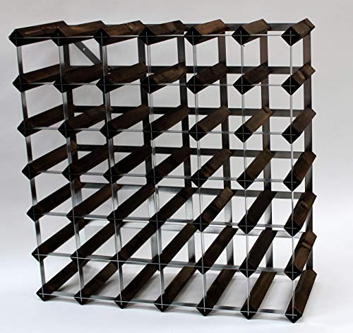 Cranville wine racks Madera Classic Nogal 42 Botella y Vino del Metal galvanizado ya montados en Rack