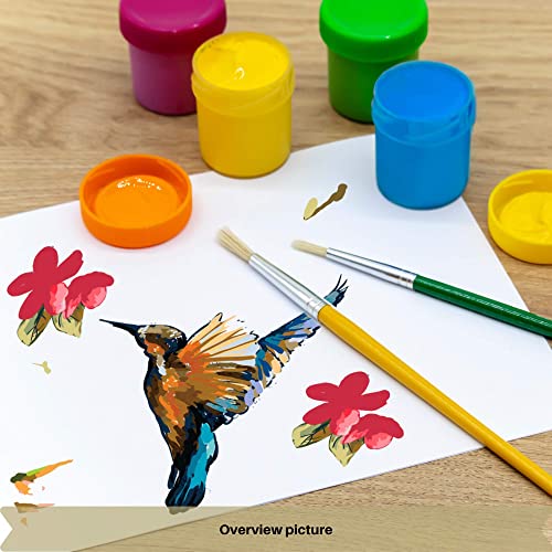 Creative DECO Temperas para Niños Lavable Pintura Dedos Bebes | 12 x 20 ml Botes | No Tóxica | Colores Básicos Intensos Principiantes y Artistas