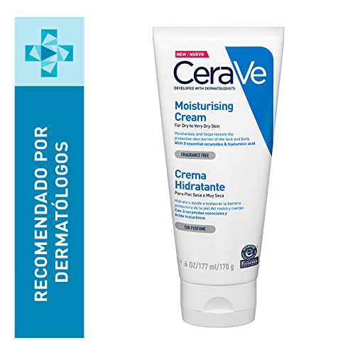 Crema hidratante para piel seca y muy seca, de CeraVe, 177 ml