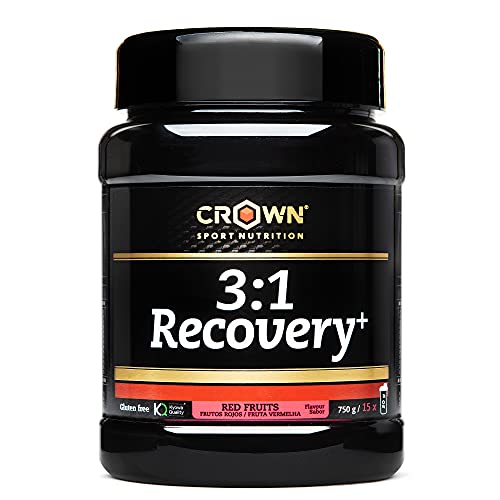 Crown Sport Nutrition Recuperador muscular - 3:1 Recovery + con Aislado de Proteína Whey - Post workout fast recovery drink running ciclismo endurance entreno recuperadores musculares