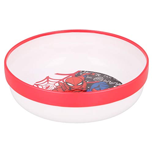 Cuenco Infantil Bicolor Con Base Antideslizante | Spiderman Urban Web