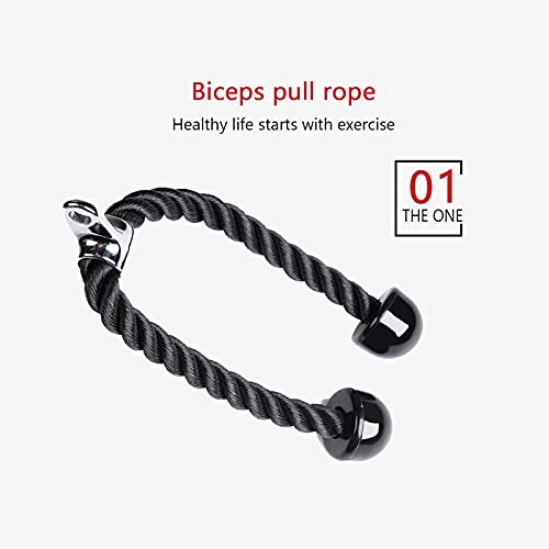 Cuerda para Tirar de Tríceps,Tríceps Bíceps Cuerda,Cuerda de Gancho de Alta Resistencia para Ejercicios de musculación y fortalecimiento de tríceps,Ideal para Usar en Casa o Gimnasio