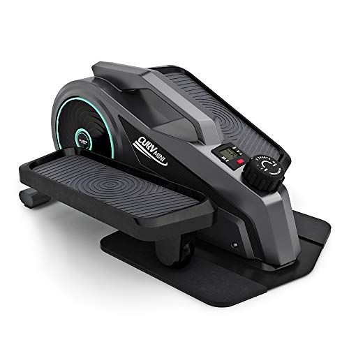 Curv Mini de Bluefin Fitness | Bicicleta Elíptica de Oficina para Entrenar Sentado | Resistencia Regulable | Rueda Motora Silenciosa | Pantalla LCD | Bluetooth | App FitShow para tu Fitness en Casa