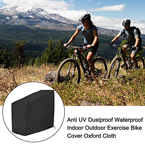 DASNTERED Cubierta para Bicicleta estática, Cubierta Protectora Impermeable Anti UV a Prueba de Polvo Cubierta para Bicicleta estática Tela Oxford para Uso en Interiores y Exteriores