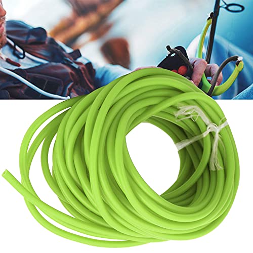 DAUERHAFT Tubo de catapulta elástico Redondo, Tubo de látex de látex Natural 10M, Tubo de Goma de látex Verde Fluorescente, para competiciones Deportivas/Tirador de Fitness/tirachinas para Bricolaje