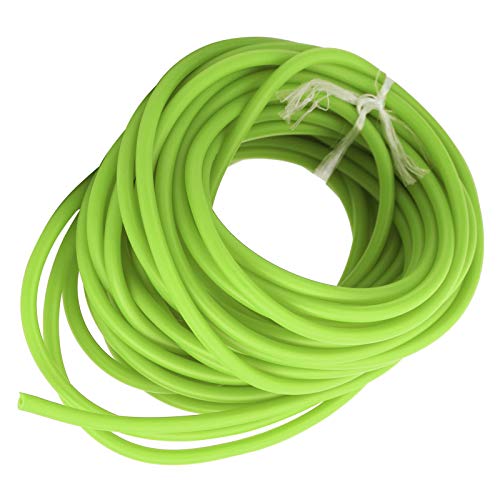 DAUERHAFT Tubo de catapulta elástico Redondo, Tubo de látex de látex Natural 10M, Tubo de Goma de látex Verde Fluorescente, para competiciones Deportivas/Tirador de Fitness/tirachinas para Bricolaje