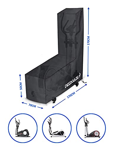 DEERGAZE Funda para Bicicleta Elíptica para Interior y Exterior. Cubierta Impermeable Protectora contra Lluvia, Sol y Polvo.