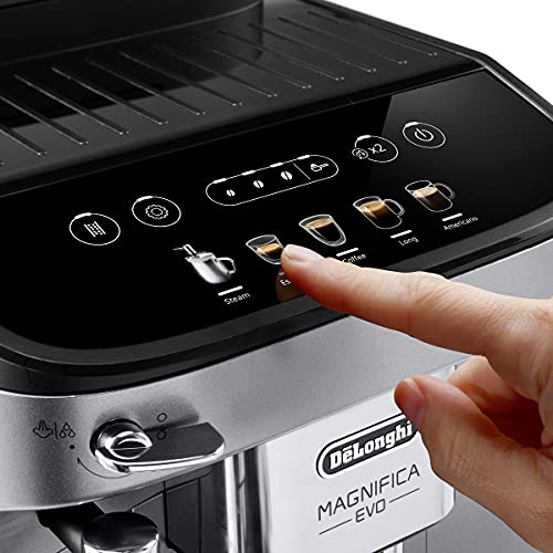 De'Longhi Perfetto Magnifica Evo, Cafetera superatomática para Café y Cappuccino, ECAM292.33.SB, Plata