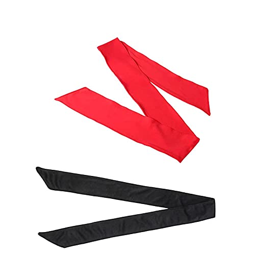 Diadema Deportiva Unisex Headband Tie Headband Sweatband Cabeza Headband Deportes Stretchy Turbante para Mujeres Hombres Yoga Tenis Bicicleta Correr Baloncesto Trotar balón fútbol Rojo Negro 2 Piezas