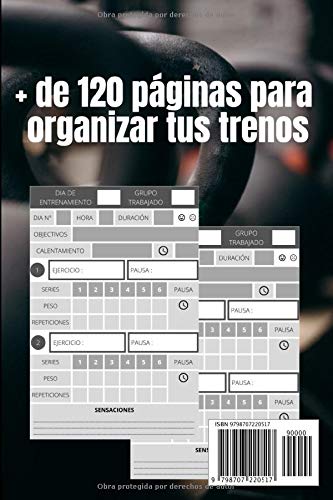 Diario de entrenamiento: Cuaderno de entrenamiento | 15.24 x 22.86 CM, 105 paginas | agenda de registro de entrenamiento fitness | Recordatorio de workout y training | Las claves del entrenamiento