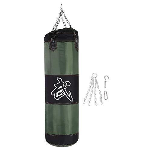 Dilwe Saco de Arena Kick vacío, Lienzo de Entrenamiento Boxeo Gancho Saco de Arena Kick Fight Karate Punch Sandbag con Impermeable(1.2m-Verde)