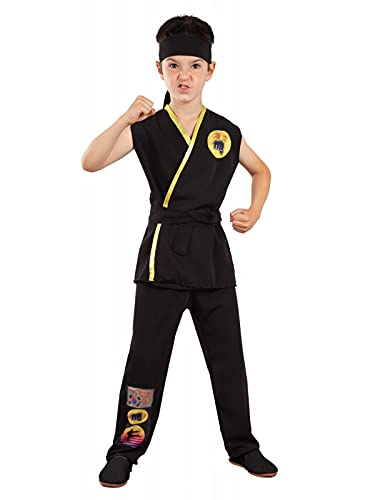 DISBACANAL Disfraz Cobra Kai karateca Infantil - 8 año