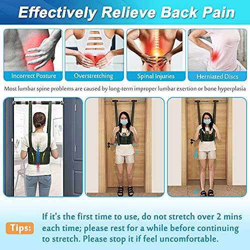 Dispositivo de tracción lumbar, máquina de descompresión espinal, cinturón lumbar para alivio del dolor de espalda baja, ciática, hernia de disco, dispositivo de arnés elástico (S 34~38)