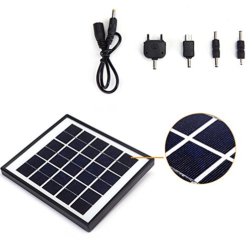 Docooler 4W Kit de Panel Solar propulsado, 3 Bombillas LED, USB, 5 V Cargador de Teléfono Sistema Casa Kit, Jardín Camping Pesca