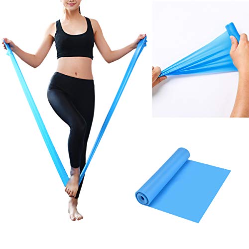 Dokpav Kit de Accesorios para Pilates Set de 5 Bandas Elásticas Fitness,Goma elasticas Musculacion,Bloque de Yoga,Pequeña Pelota de Pilates,Bandas de Resistencia para Yoga,Pilates,Fitness (Azul)