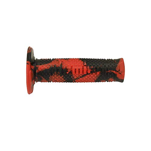 Domino - Par de puños para moto, con diseño de serpiente rojo/negro