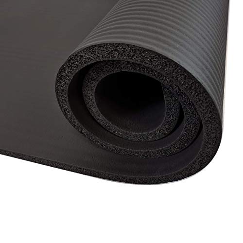 #DoYourFitness Esterilla Yoga y Fitness »Yamuna« - Colchoneta Extra Gruesa y Suave - Estera Deporte - Fitness, Yoga, Pilates, Gimnasia - 183 x 61 x 1,5 cm – Negro