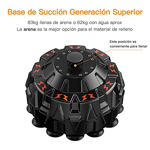 Dripex Saco de Boxeo de Pie para Adultos, Compañero de Boxeo de MMA, Entrenador de Boxeo, Resistente, con Base de Succión, Rellenable de Arena 80kg /Agua 60kg Aprox