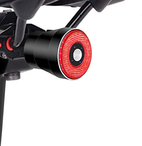 EBUYFIRE Luz Trasera de Bicicleta Inteligente Recargable USB, Super Brillante Rojo Luz LED Bici, Impermeable, Faro Trasero Bici para Máxima Seguridad de Ciclismo (Rojo)