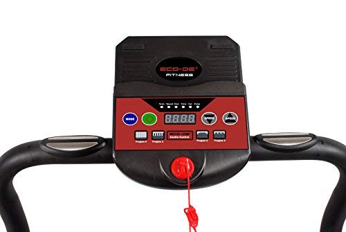 ECODE Cinta de Andar y Correr 1000watts con pulsómetro, Panel de Control, Sistema de Parada Auto, Calorias