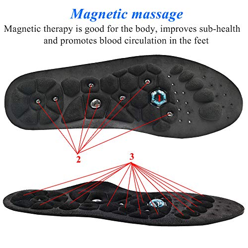 EEUK Plantillas de Acupresión Magnética Adelgazante para Terapia Reflexología Plantar, Plantillas De Masaje Transpirable Mejorar La Circulación Sanguínea, Lavable y Cortable