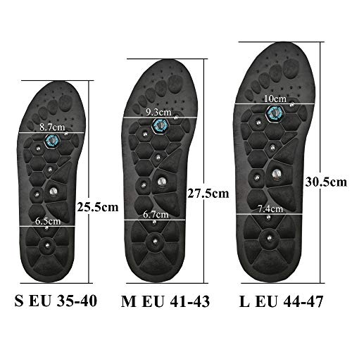 EEUK Plantillas De Terapia Magnética de Acupresión Lavable y Cortable, Plantillas De Masaje Transpirable para Adelgazar Relajar Los Músculos, Mejorar la Circulación Sanguínea