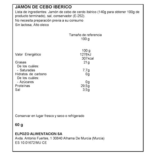 ElPozo Legado Ibérico Maletín de Jamón de Cebo Ibérico, 15 x 60g