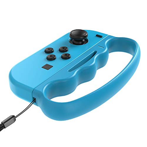 Empuñadura de boxeo para Nintendo Switch Joy-Con, juego de boxeo, ajuste con cierre de asa para adultos y niños, 2 paquetes (rojo y azul)