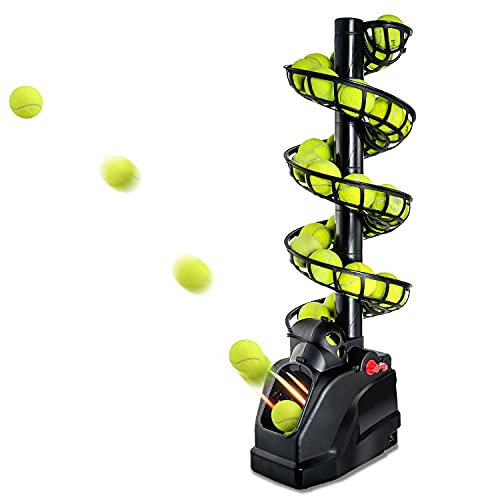 Entrenador De Tenis (4 lb),Máquina portátil de tenis ,Tenis Trainer Set,para el auto-juego para principiantes/niños/entrenadores/cancha casera para todos los niveles y edades|CA y alimentado con pilas