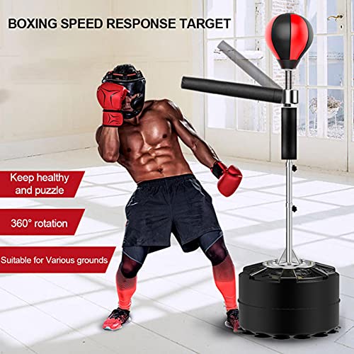 Entrenador De Velocidad De Boxeo, Barra Giratoria De Saco De Boxeo, Pelota De Boxeo De Entrenamiento Con Barra Refleja De 360 ​​° Para Adultos Y Niños - Altura Ajustable - Base De Ventosa Fuerte