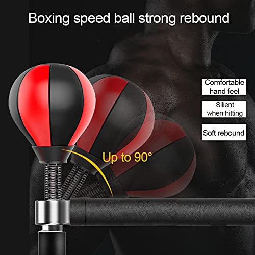 Entrenador De Velocidad De Boxeo, Barra Giratoria De Saco De Boxeo, Pelota De Boxeo De Entrenamiento Con Barra Refleja De 360 ​​° Para Adultos Y Niños - Altura Ajustable - Base De Ventosa Fuerte