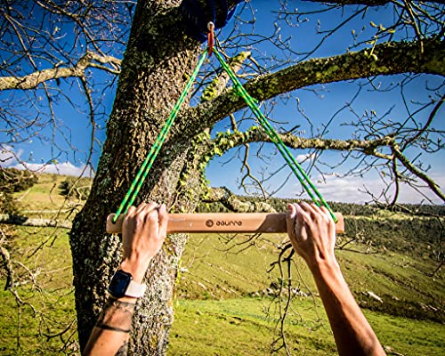 Erlea-Hangboard portatil Tabla Madera para Entrenamiento de Dedos, Fuerza y suspensiones