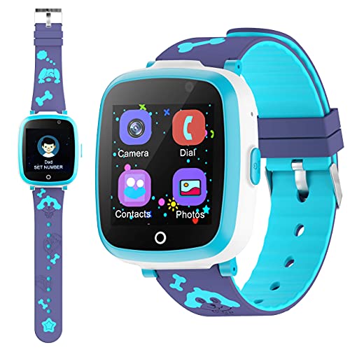 ETPARKK Relojes para Niños, Reloj Inteligente Niño, Llamadas y Mensajes, Chat de Voz, SOS, Control Parental, Cmara, Juegos, Regalo para Niños de 3-12 años. Incluye Cargador.