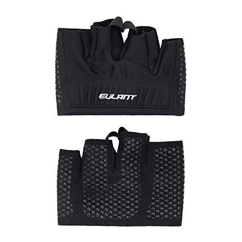 EULANT Cuatro Dedos Guante de Entrenamiento, con Antideslizante Silicona Palm Protector para Gimnasio Barra Dominadas Fitness Calistenia Anillas Levantamiento de Pesas Musculacion Kettlebell, M