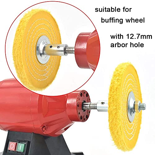 Extensión del eje del eje 1/2 "y 5/8" / Adaptador de eje roscado del eje del motor para pulir ruedas de rectificado / Ajuste para amoladora de banco - 1 paquete