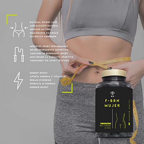 F-Burner Abdominal Potente quema grasas, adelgazar rapido y efectivo mujer y hombre. Suplemento Termogénico. pre entreno Garcinia Cambogia HCA 60%, Vegano. 90 Cápsulas. N2 Natural Nutrition