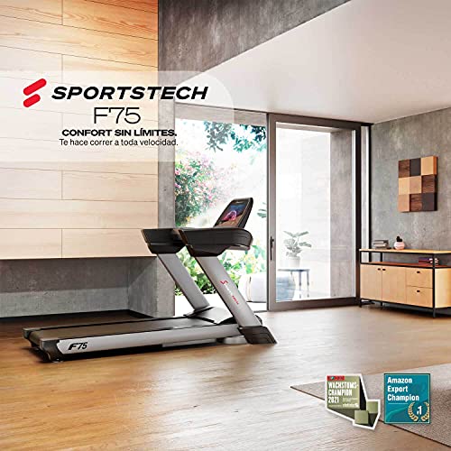 F75 Cinta de Correr Profesional Plegable; Banda de Correr Grande de 1580x600mm; Pantalla Android 15.6; WiFi; USB; Inclinación 18%; Sistema de Amortiguación; Peso MAX Usuario 200Kg (F75)