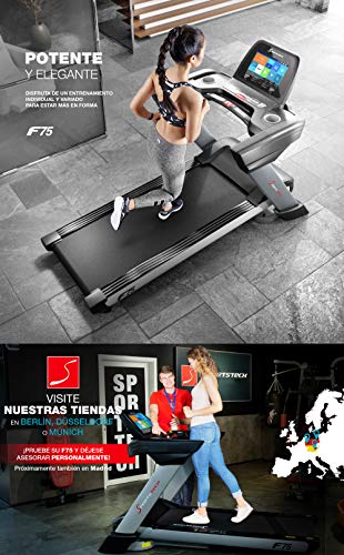 F75 Cinta de Correr Profesional Plegable; Banda de Correr Grande de 1580x600mm; Pantalla Android 15.6; WiFi; USB; Inclinación 18%; Sistema de Amortiguación; Peso MAX Usuario 200Kg (F75)