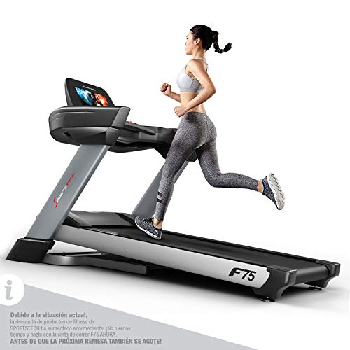 F75 Cinta de Correr Profesional Plegable; Banda de Correr Grande de 1580x600mm; Pantalla Android 15.6; WiFi; USB; Inclinación 18%; Sistema de Amortiguación; Peso MAX Usuario 200Kg (F75)