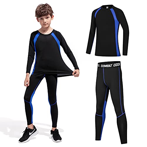 Fengzio Ropa Termica Niño Ropa Interior Térmica Esqui Niño Ropa Interior Funcional Niño Conjuntos Ropa Interior Deportes de Invierno Térmica para Running (22(116/122) 110-115CM)